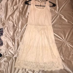 Charming Charlie white lace dress